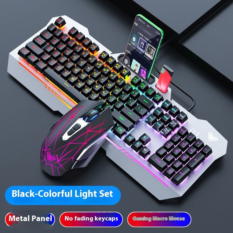 Mechanical Feeling Wired Key Mouse Headset Bundle